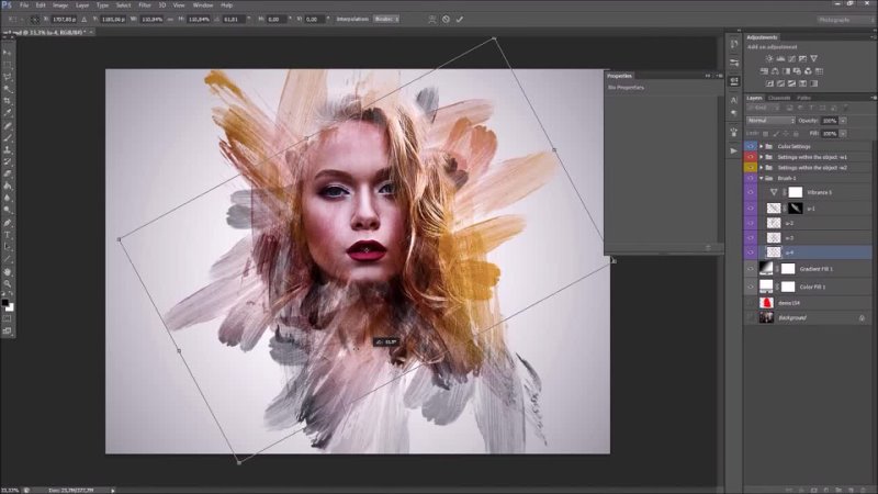 035. Abstract Smear Photoshop Action Tutorial