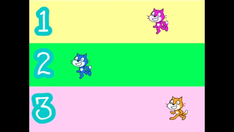 Scratch cats running (Long video) 1 hour