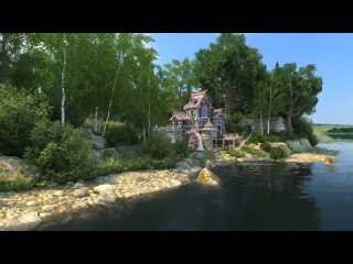 Summer Watermill 3d