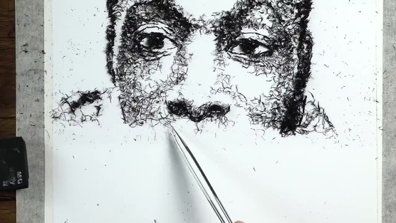 [dP Art Drawing] I Draw By Eraser On White Paper - DP ART DRAWING