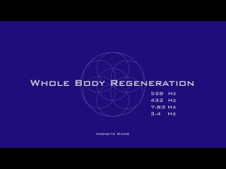 Whole Being Regeneration - 528 Hz 432 Hz - Full Body Healing - Monaural Beats -