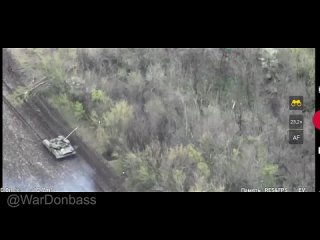 Эксклюзив! Уничтожение танка ВСУ и живой силы противника на Авдеевском направлении