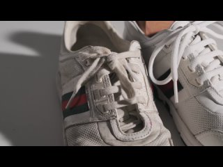 Реставрация и чистка обуви GUCCI Sneakers (АСМР)