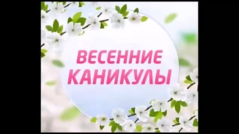 Видео инструктаж Весенние каникулы