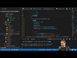 #17 Adding Event Features | Build a Complete App with GraphQL, , MongoDB and