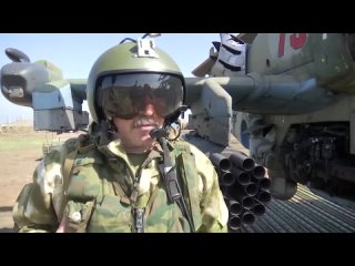 Боевая работа экипажей вертолетов Ка-52 и Ми-8АМТШ