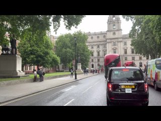 London 4K - Rainy Day - Driving Downtown