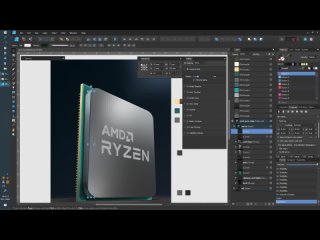 Making vector AMD processor chip in Affinity Designer