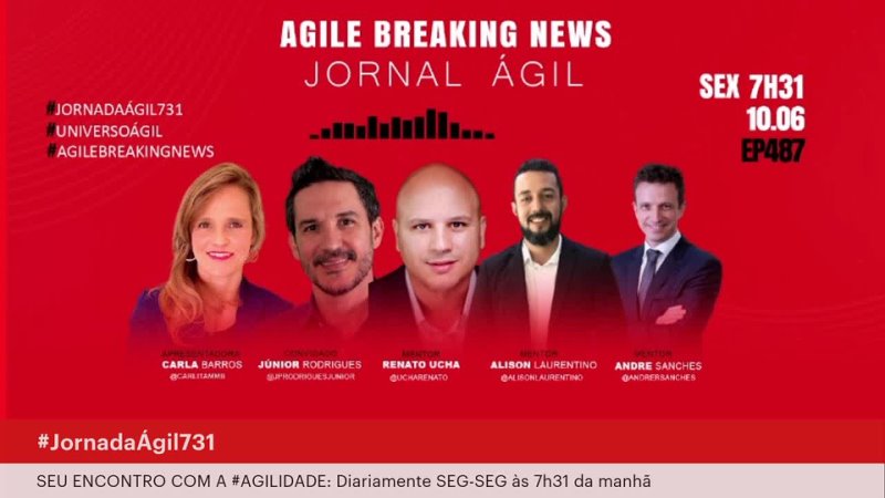 #JornadaAgil731 E487 #AgileBreakingNews #Jornal Ágil