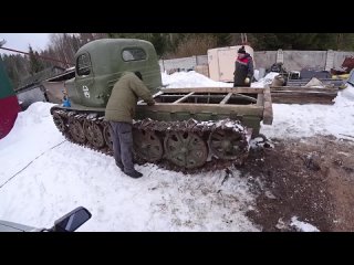 [Полигон-98] Мощная лебедка от ЗИЛ 157 в старый артиллерийский тягач