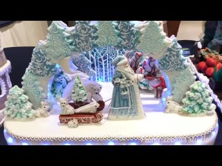 Пряничный ДЕД МОРОЗ  объёмная композиция  на Новый год / Christmas cookies 3D composition with Santa