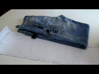 Как сшить детские джинсы из взрослых. How to sew childrens jeans from adults