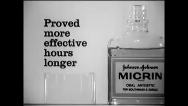 CLASSIC COMMERCIALS Johnson Johnson Micrin Oral Antiseptic Mouthwash