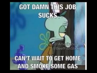 Squidward succumbs to reefer madness 😱