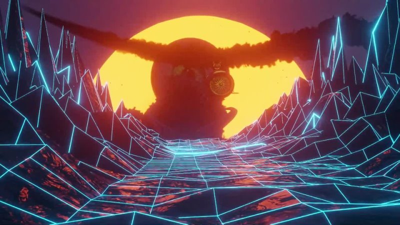 3D Animation- retrowave in Real Life-Animated - demons Real Life