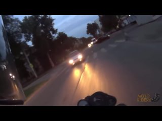 Напряженная погоня ДПС за Мотоциклом