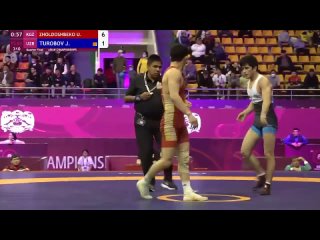 ЧЕМПИОНАТ АЗИИ2022FREESTYLE WRESTLINGАЗИЯ: 1/4: УЛУКБЕК ЖОЛДОШБЕКОВ  ЖАХОНГИРМИРЗА ТУРОБОВ (ЗБ)