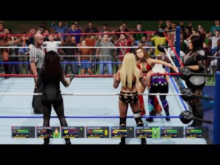 WWE-A.Fox&M.James&N.Jax&Tamina vs Bayley&S.Banks&E.Moon&D.Brooke-Eight-woman tag team match!