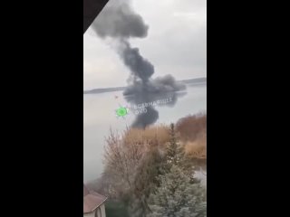 Сбитый МиГ-29 ВВС Украины над Киевским водохранилищем