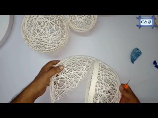 Make a Home Made Wrapped Balloon Lamp Part 2_ Easy Home Made Lamp by Crazy Art 4