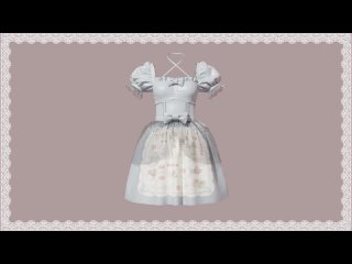 【CLO 3D】Timelapse Lolita Demo_How to apply lace in CLO3D and Marvelous Designer