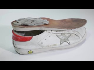 Реставрация и чистка обуви Golden Goose 35th Anniversary White Sneakers (АСМР)