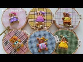 [프랑스자수] 곰인형 자수 Teddy bear embroidery