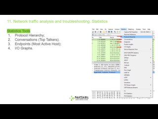 11.Network traffic analysis and troubleshooting. Statistics