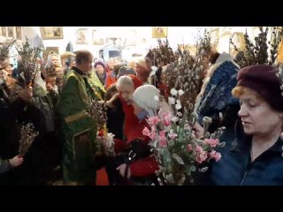 Освящение вербочек в храме Архангела Михаила на Долгоозёрной улице!!!  г.
