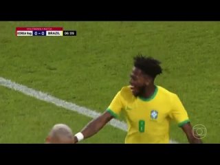 Fred assists Richarlison for Brazil vs South Korea.