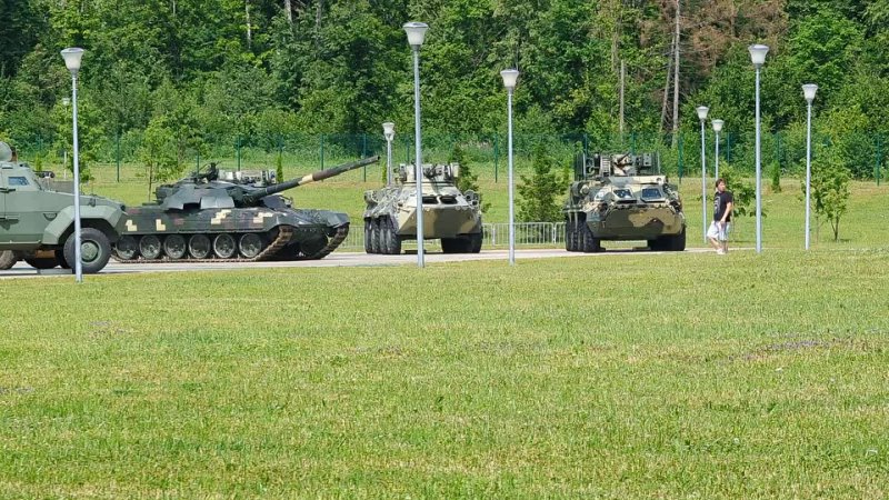 Captured Ukrainian vehicles are being prepared for a public exhibition in Patriot Park, Moscow