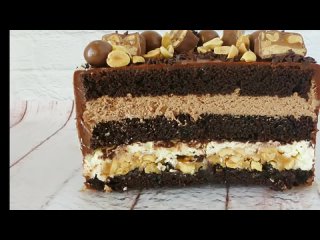 Торт «СНИКЕРС» -Один из лучших рецептов этого вкусного торта!))) | Видео от Делай торты! (рецепты, мастер-классы)