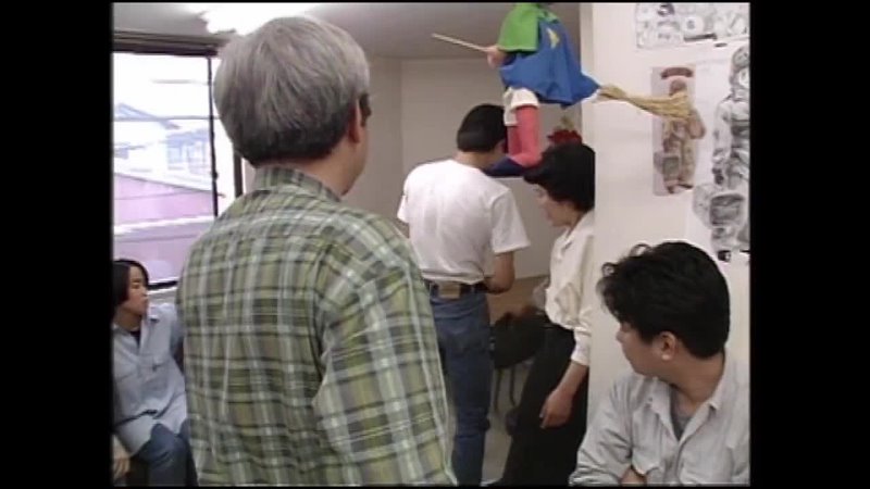 Hayao Miyazaki trains newcomers during the production of Only Yesterday (1991), dir. Isao Takahata, Studio