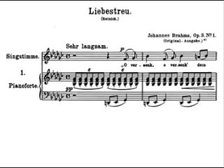 Брамс — Соч. 𝟯 (Ⅰ) — es-moll — «Liebestreu» (Верность в любви) — Sechs Gesänge (1852 — 1853)