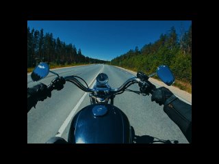 POV Harley Davidson Sportster on country track