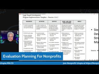 Evaluation Planning For Nonprofits