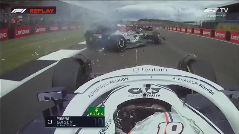 British GP Huge crash