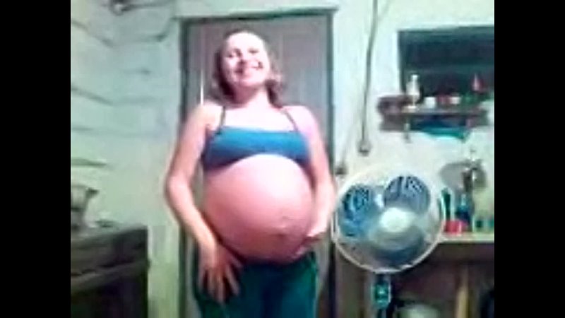 Huge Preggo in Blue