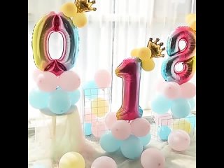 Большие красочные фольгированные шары для дня рождения, 32