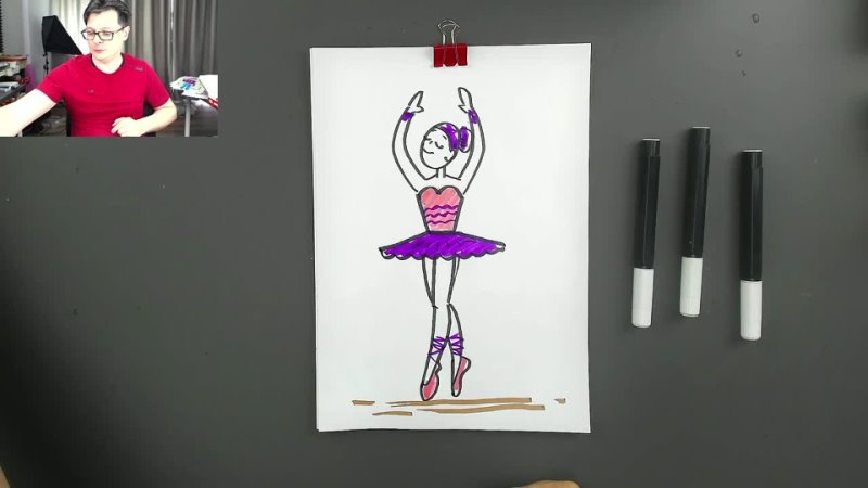 Как нарисовать балерину уроки