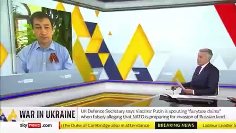Полянский в эфире Sky news показал фото украинского солдата с нацистской эмблемой дивизии СС Мёртвая голова