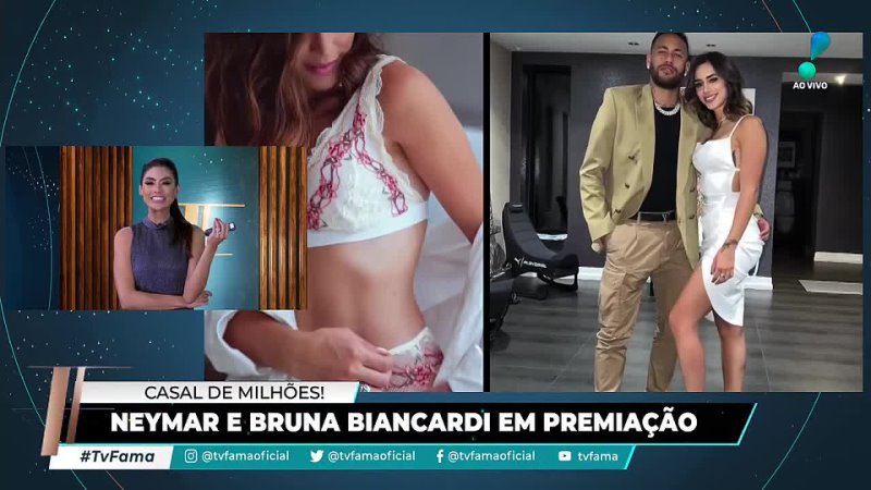 Rede TV Neymar e namorada, Bruna Biancardi participam de premiação no Rio de