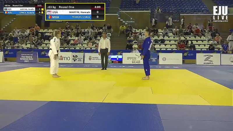 63kg MARTIN, Hannah (USA) - PRISACAR Cristina (MDA) , Cluj-Napoca European Open 2022