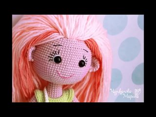 Как прикрепить волосы вязаной кукле