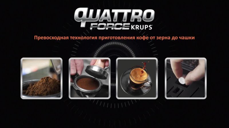 Krups Quatro Force – эксклюзивная технология для идеального кофе