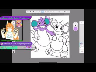 Let's Draw Nidoking / Nidoqueen Couple Plushie [ Support Us ABDL , Little , Furry , MLP , Incont. , Diaper , Nappy ]