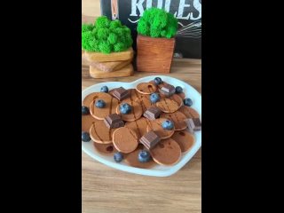 Шоколадные мини-панкейки