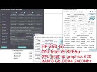 Ноутбук HP 250 G7_i5 8265U + intel uhd graphics 620 (low settings 720p)  in 40 games