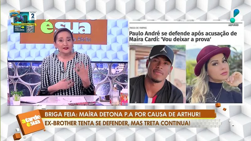Rede TV Maíra Cardi e Paulo André voltam a se alfinetar e Sonia Abrão