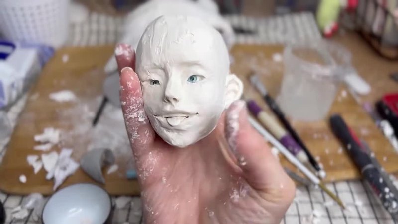 ENg SUB Bust BJD БЮСТ {Part 3/Часть 3} Лепка лица Face sculpting